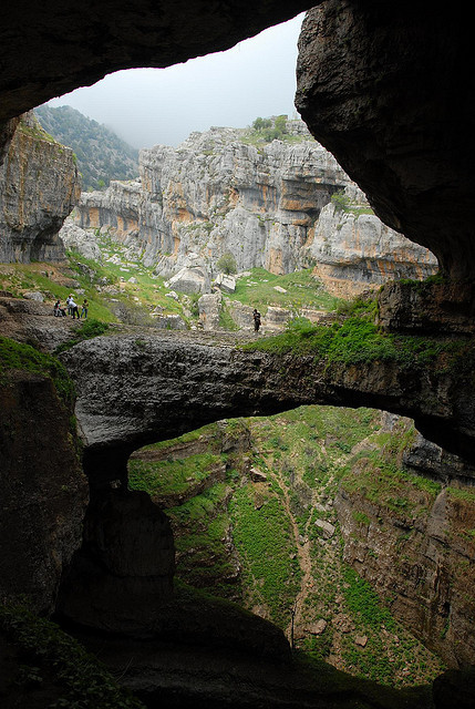 Natural bridge in Balaa Gorge, Lebanon (by comradedavros).