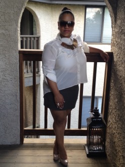 alwaysbewrite:  My Saturday style: Aldo sunglasses Sheer camp blouse from Marshall’s Mini skirt from New York &amp; Company Chinese Laundry platform pumps Borrowed accessories I really want to get a better camera. I used my iPhone for these pics. But