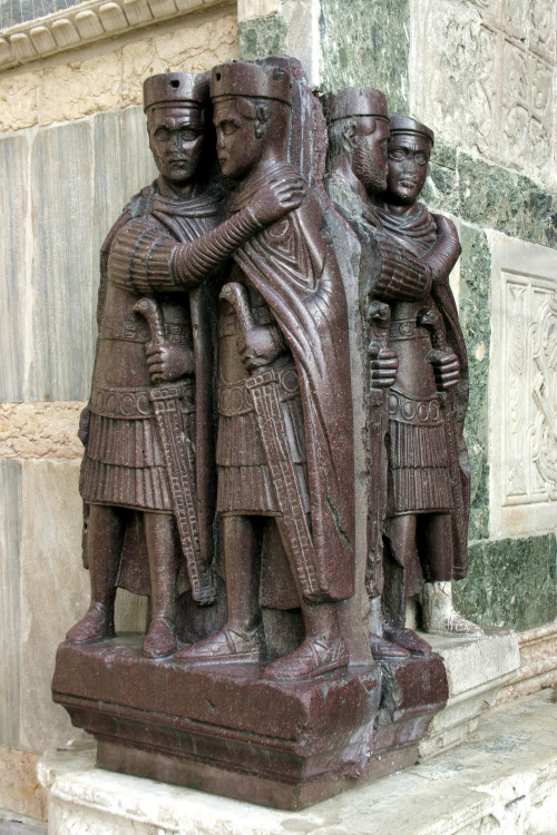Portraits of the four tetrarchs, ca. A.D. 305. Porphyry, approx. 4&rsquo; 3&quot; high. Sain