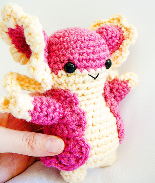 yarnmon:  Just finished this little guy! Audino~  oh god i want this so badddd