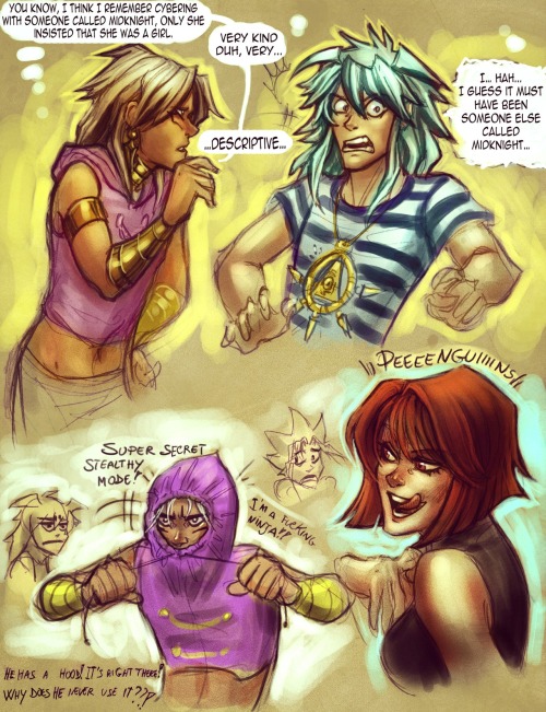 rivan145th:  Oh god, the lettering, we meet again my mortal enemy! D:  By the way, some new sketches of Yu Gi Oh and YGOTAS! About the last panel: I was going to draw a tremendously serious serie of pictures about the Egyptian side of Yu gi oh… But