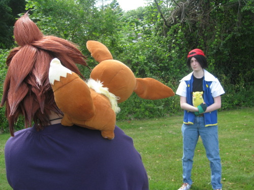 askashandgary:  girl-in-the-library:  Pokemon Photoshoot Part 1:Rivals Intro Part 2: Friends Part 3: More than friends Part 4: Individual poses Part 5: In which we attempt to recreate a couple of internet memes  ((June 2012 - Rivalry!)) 