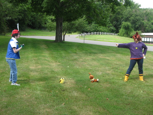 askashandgary:  girl-in-the-library:  Pokemon Photoshoot Part 1:Rivals Intro Part 2: Friends Part 3: More than friends Part 4: Individual poses Part 5: In which we attempt to recreate a couple of internet memes  ((June 2012 - Rivalry!)) 