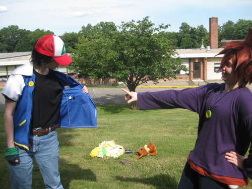 askashandgary:  girl-in-the-library:  Pokemon Photoshoot Part 1:Rivals Intro Part 2: Friends Part 3: More than friends Part 4: Individual poses Part 5: In which we attempt to recreate a couple of internet memes  ((June 2012 - Rivalry!)) 