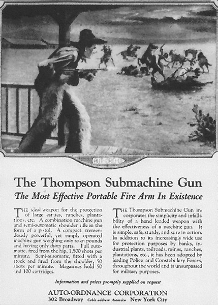 1920’s Thompson Submachine Gun Advertisement