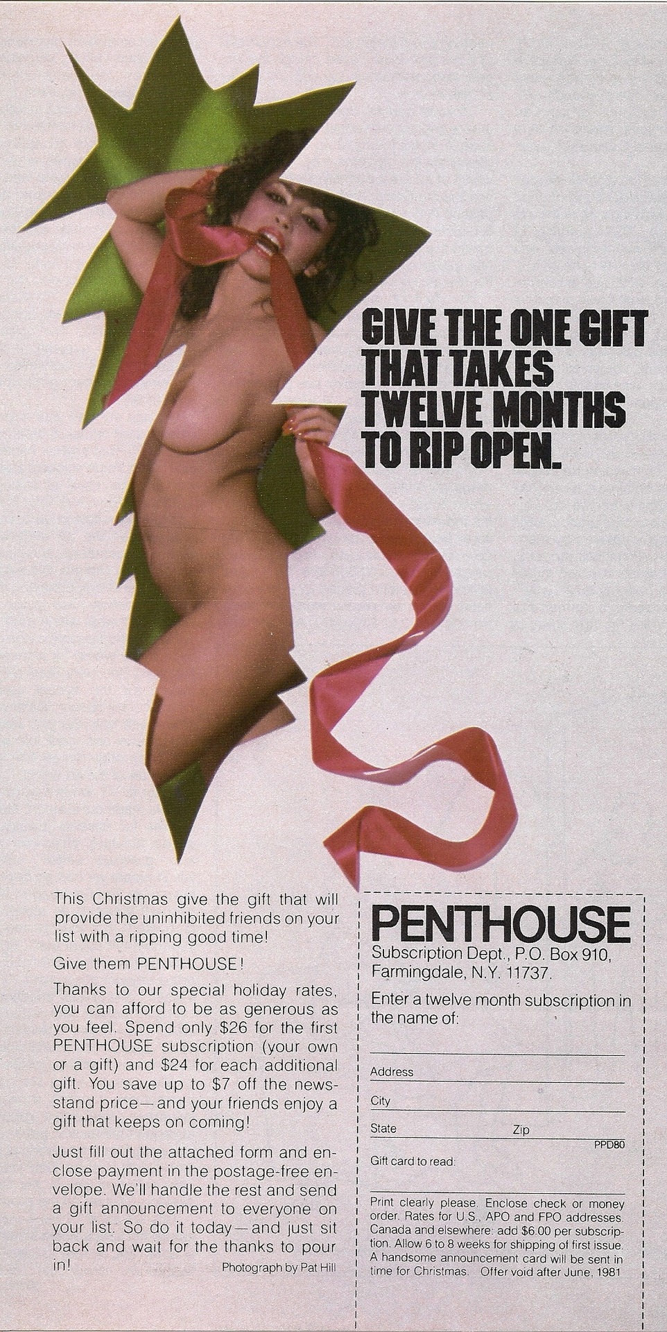 Vintage Ad, Penthouse - December 1980