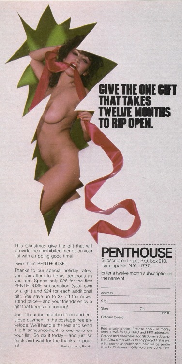 Porn Vintage Ad, Penthouse - December 1980 photos