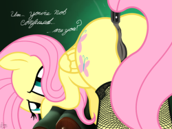 Starting to go back and finish up my old fading troll sprays. This time, we&rsquo;ve got Fluttershy&rsquo;s lovely ponegina to check out. I remember stopping on this one because the perspective for the stomach was kind of hard to think about, but after