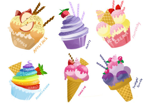 kollerss:  MLP: FiM mane 6 sweets :3 by =IIFOG >dash as a cupcake huehuehehe 