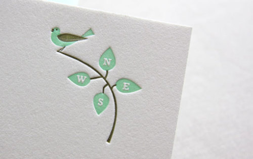 Hum Creative www.humcreative.com Letterpress wedding invitation from US.