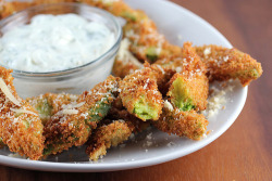 gastrogirl:  avocado fries with cilantro ranch dip.