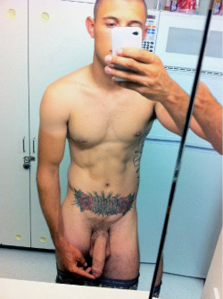 hungdudes:  showing off his dick