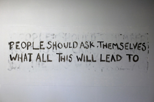 unknowneditors:  Some Imperatives by Tim Etchells  is a durational performance comprising a sequence of eight short texts which are painted by a performer at hourly intervals on a gallery wall.  