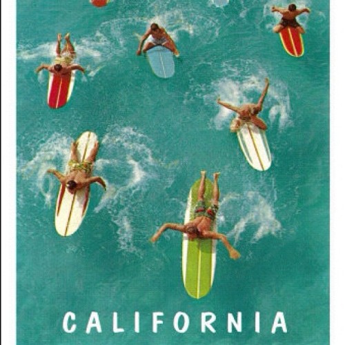 Brilliant old California poster. #surfing #california #campwell (Taken with Instagram)