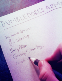  THE MAGIC BEGINS: a Harry Potter Challenge  #23 - Death Eaters, Order of the Phoenix or Dumbledore’s Army? Dumbledore’s Army  “I also think we ought to have a name,” she [Hermione] said brightly, her hand still in the air. “It would promote