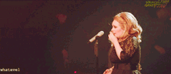 whatevel:  Adele crying after singing Someone