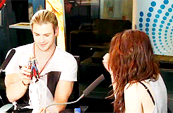 xenobites:  Chris playing with Thor and Bella dolls (x) 