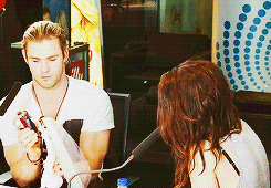 kstewart:  Chris being extremely enthused about Thor and Bella dolls 