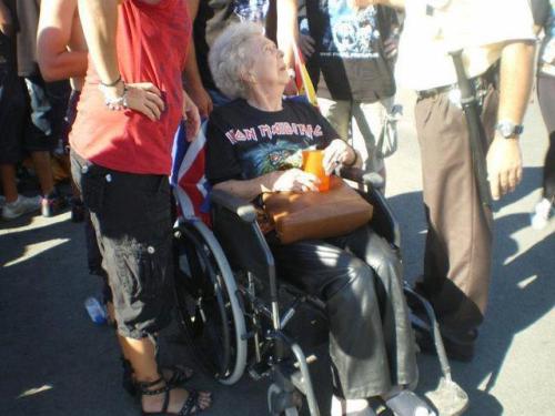 metalintheflesh:  So listen, I showed this to my son and I was like, “Tommy, when Mommy is older or my back gets worse too fast, are you going to be my bestie and push me around shows in a wheelchair?”  His reply was perfect.  ”Of course.  I’ll