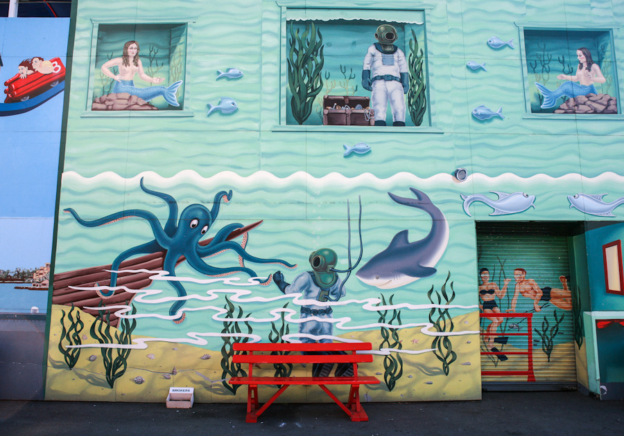 Bad-ass mural. Luna Park, Sydney, Australia.