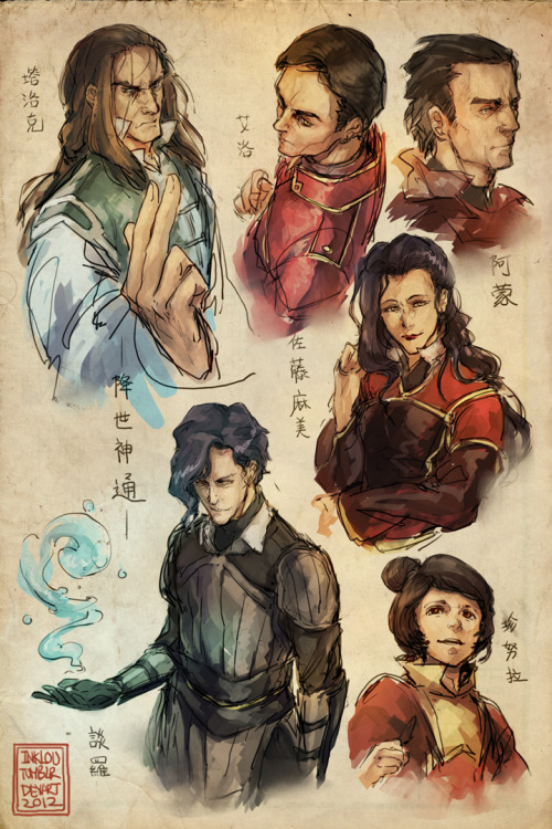 all-things-avatar-korra:  Legend of Korra sketches by *inklou