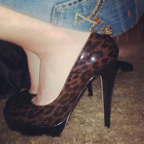 youll-only-die-tired: My new babies :] #stripperheels haha. (Taken with Instagram)