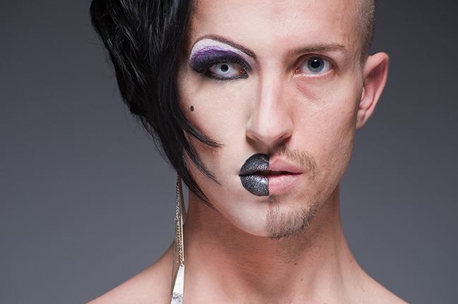 dutchster:  cawsee:  blackandwhitestriped:  “Half-Drag” portraits by Leland