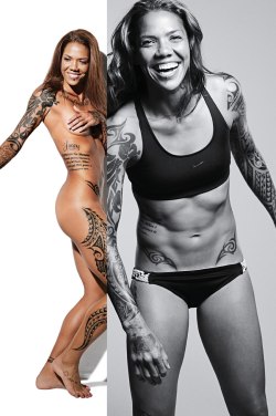 dykerepublic:  Amazing tattoos for an amazing body. That’s U.S. professional soccer player Natasha Kai. 