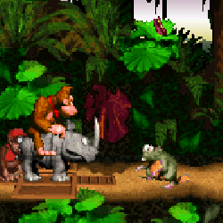 ballinlikestalin:  SNES Game #2: Donkey Kong Country The graphics in this game were stunning when it was new. The gameplay is absolutely outstanding, and you can play it with a friend as well. Tons of secrets to find throughout the numerous levels makes