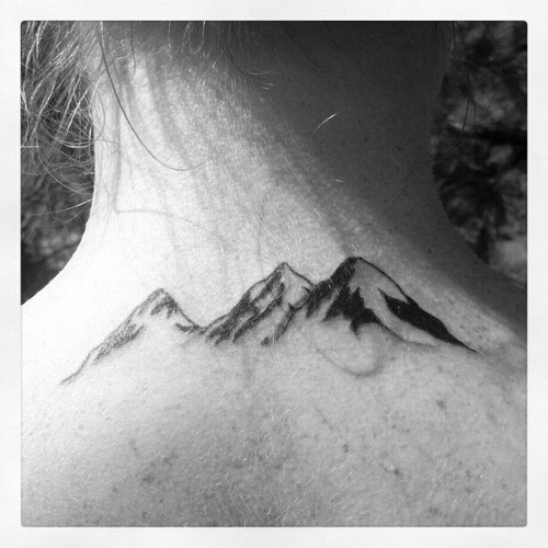 This is my first tattoo. It’s of the South, Middle and North Sister mountains in Central Oregon. They represent not only my favorite mountain range, great memories from the place I grew up, but it is also a representation of my two sisters and...