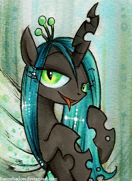 Chrysalis ACEO Copic markers, Promarkers and white acrylic paint. Long time no Chrysalis!