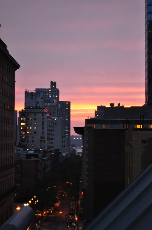 scienc:  sunset in manhattan