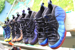 vivalakicks:  Nike Foamposite One Customs  “Electro Lime” aka “Goldenstates”/ “X-Men”  “Copper aka”Dirty Copper” “Eggplants” aka “Midnights” “Royals” aka “Giants” If your interested on our customs email us at customerservice.vivalakicks@gmail.com