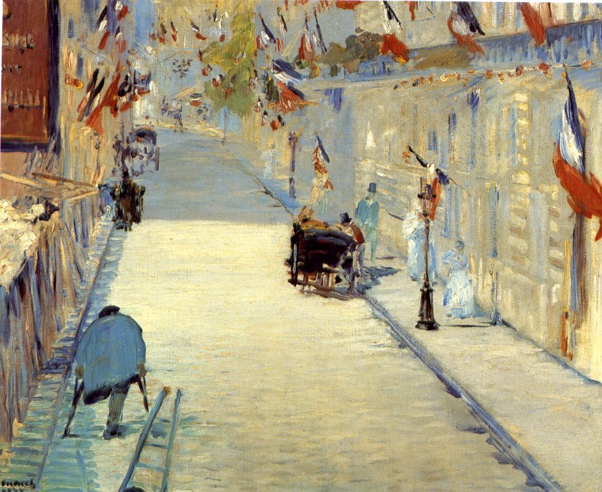 Edouard Manet, Rue Mosnier With Flags, 1878