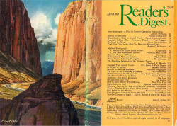 digestart: Reader’s Digest front and back cover, May 1974 Illustration: “Western Pass” by Ren Wicks Wicks (1911-1997) did magazine illustrations for Esquire, Redbook, Saturday Evening Post, Coronet, and Reader’s Digest. He was also a prolific