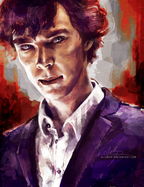 alicexz:My complete set of Sherlock portraits! Prints are available at my Society6 (which incidental