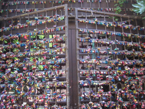 Locks all over the gates of Casa di Giulietta in Verona, Italy