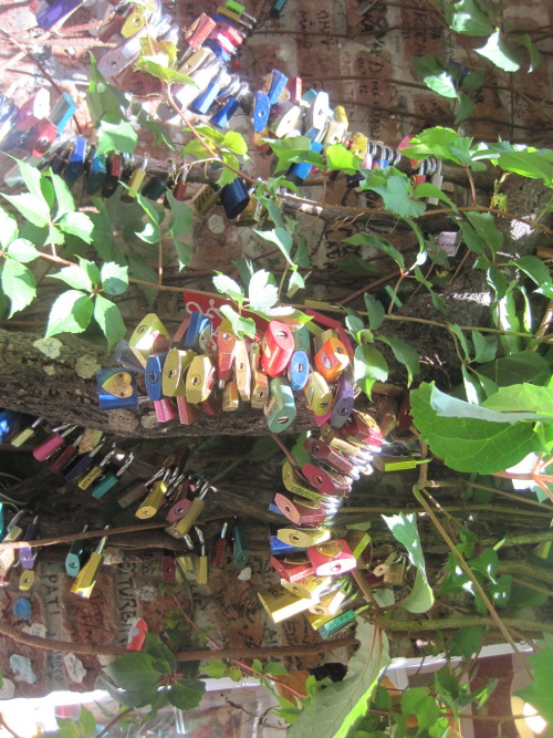 Locks all over the gates of Casa di Giulietta in Verona, Italy