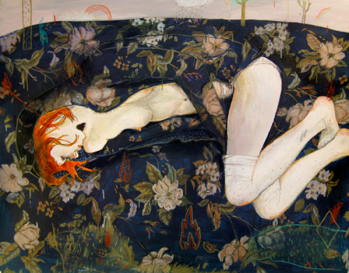 2headedsnake:alexandralevasseur.blogspot.comAlexandra Levasseur, The Park, acrylic & colored pencils