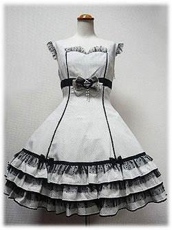 calantheandthenightingale:    White Dresses, Series VII: Black and White OPs and JSKs, part I by Angelic Pretty   