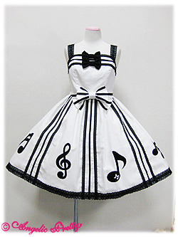 calantheandthenightingale:    White Dresses, Series VII: Black and White OPs and JSKs, part I by Angelic Pretty   