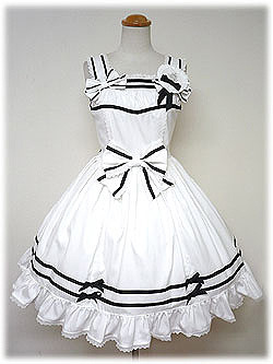 calantheandthenightingale:    White Dresses, Series VII: Black and White OPs and JSKs, part I by Angelic Pretty   