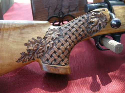 The Gunstocks of Lance LarsonAlso does pistol grips, knives, metal work, glassware, and general wood