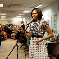 barackobama:  A drop-in on HQ today.  for