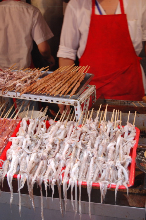 Wanfujing street food market in Beijing