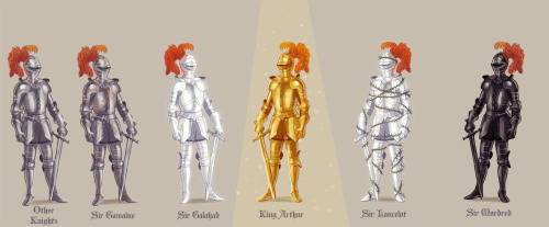 perplexingly: If armors could show knights’ personalities…