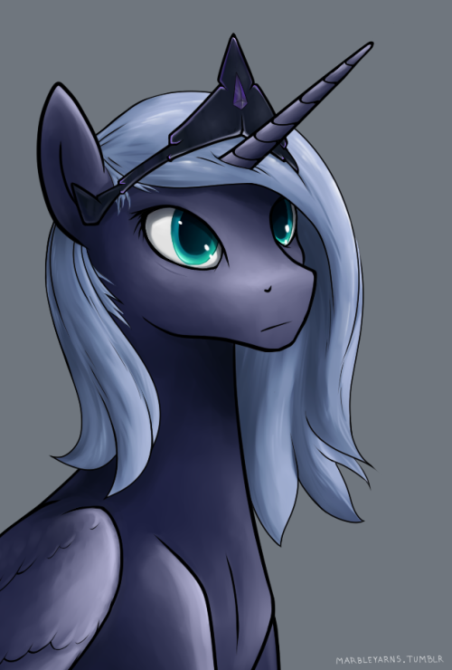 marbleyarns:  Luna’s eyes were bothering me, so I redid the ink & paint. I also increased the size of her horn to better match her body size. 