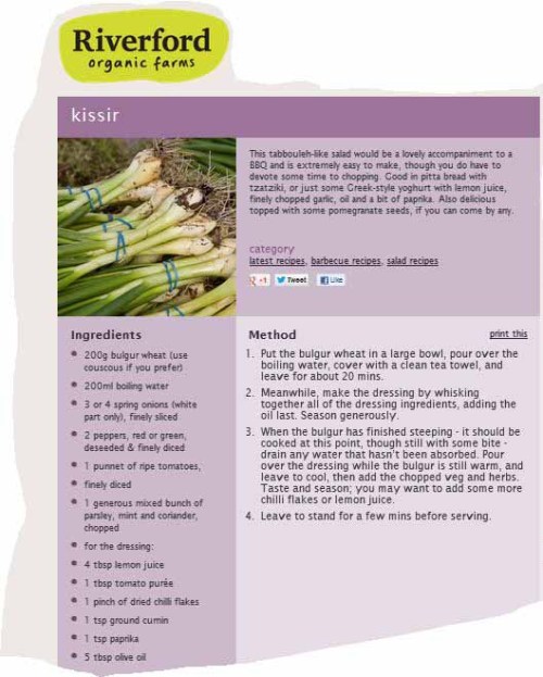 OUR SALAD DAYS WITH RIVERFORD ORGANIC
Here’s the lovely salad recipe from Riverford that we made at Crafty Camping in Dorset on our company away day. It was a great day (and night) of whittling, food and, yes, a little work.
You can win BBQ packs...