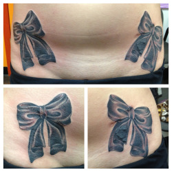 waywardanduntoward:  Bow tattoos I did yesterday.