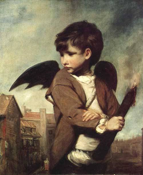idhangthatonmywall:Sir Joshua Reynolds (1723-1792), Cupid as a Link Boy, 1773, Albright-Knox Art Gal